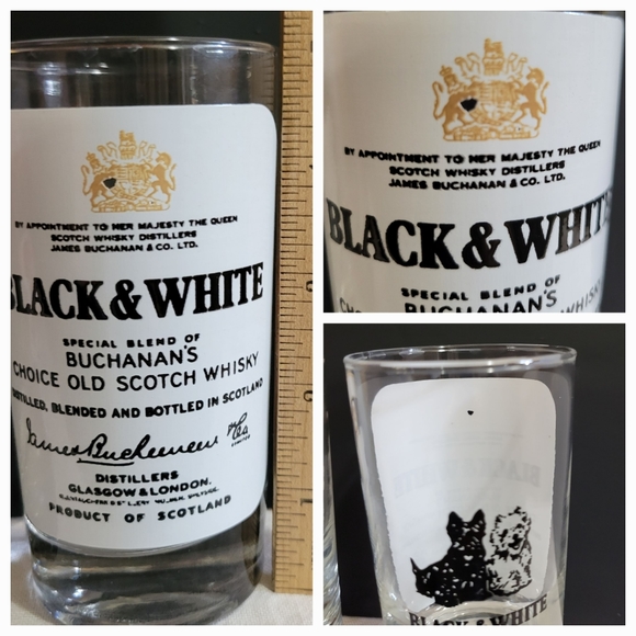 Vintage Set of 4 Whiskey Vodka Rum Gin Label Short Barware se - Picture 6 of 6